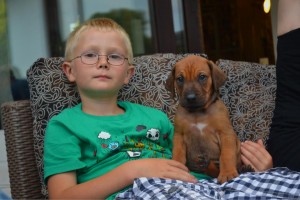 Lukas mit Herrn Schwarz